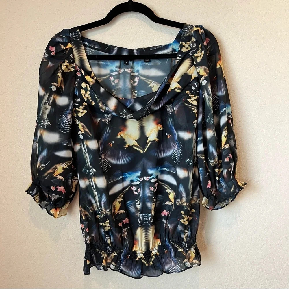 ted baker mirrored canary blouse